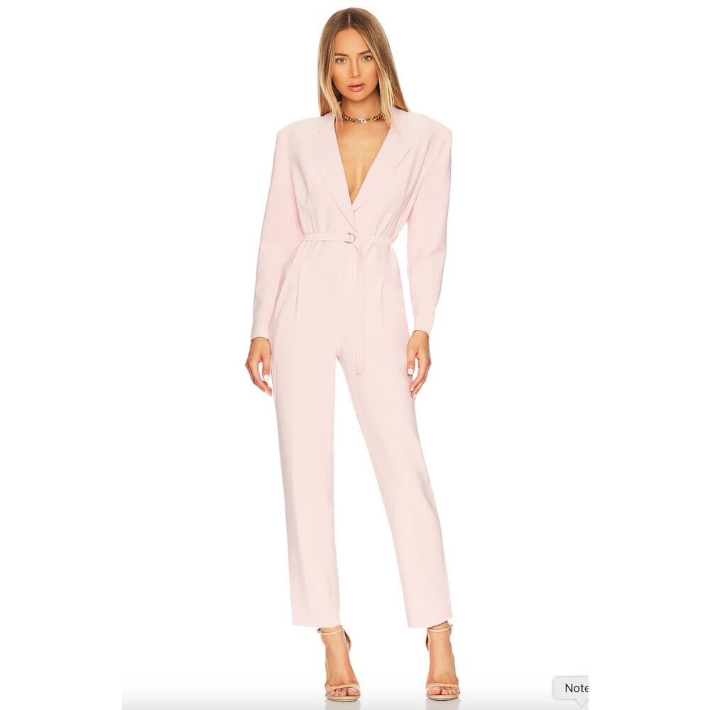 Norma Kamali Single Breasted Tapered Leg Jumpsuit
